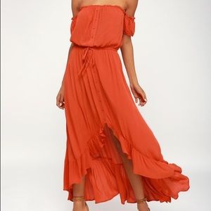 Lulus Natalia off the shoulder high-low dress